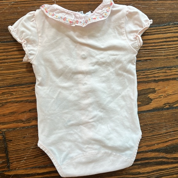 Light pink Floral Ruffle Collar Bodysuit - tartine et chocolat - Picture 4 of 4